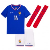 Fotbalové Dres Francie Adrien Rabiot #14 Dětské Domácí ME 2024 Krátký Rukáv (+ trenýrky)